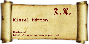 Kiszel Márton névjegykártya
